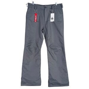 Volcom Carbon Snow Pants 10,000mm Waterproof Zip Tech Mens L Dark Grey NWT $120